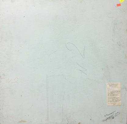 Back of faded off-white canvas by Sulimenko Petr Stepanovich with pencil marks