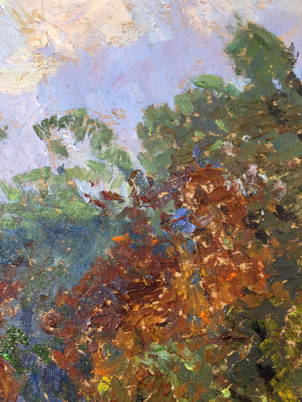 Impressionistic oil painting Glade in the forest by Sevastyanov Viktor Grigoryevich