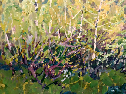 Vibrant impressionist oil painting by Kolosovsky Georgy Sergeevich, Summer in the bloom