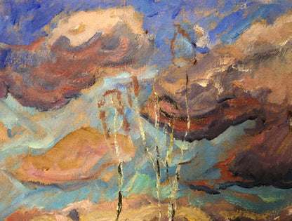 Oil painting Meadows by Sevastyanov Viktor Grigoryevich, abstract swirls