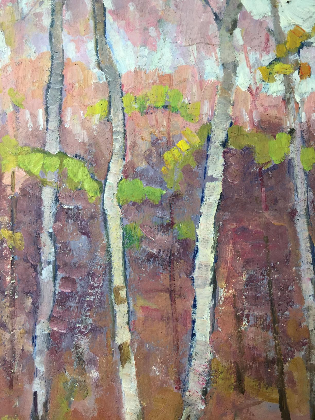 Oil painting Birch Grove by Khrustalenko Nikolay Alexandrovich