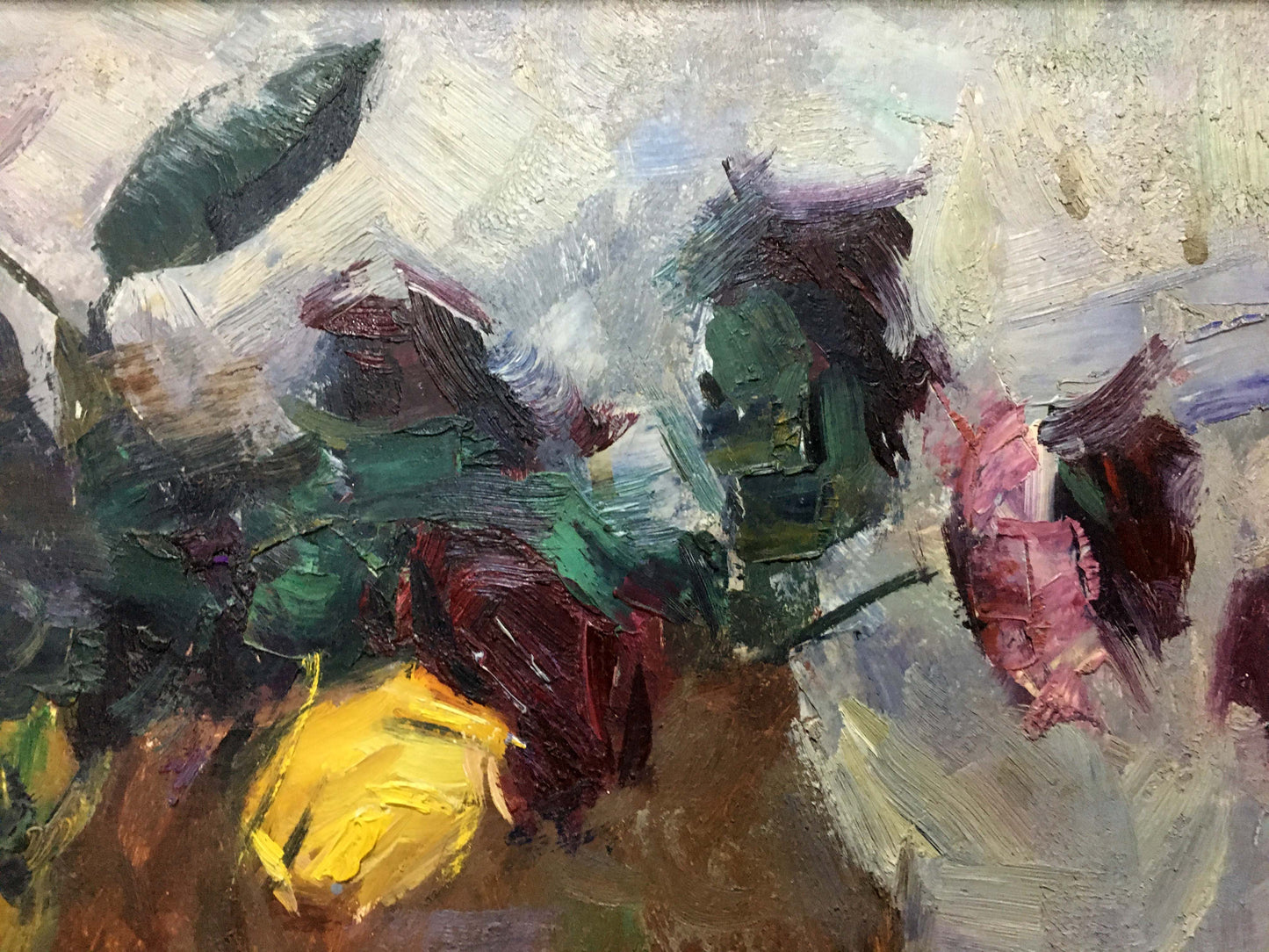 Oil painting Still life by Skubko Sergey Mikhailovich with bold textured brushstrokes