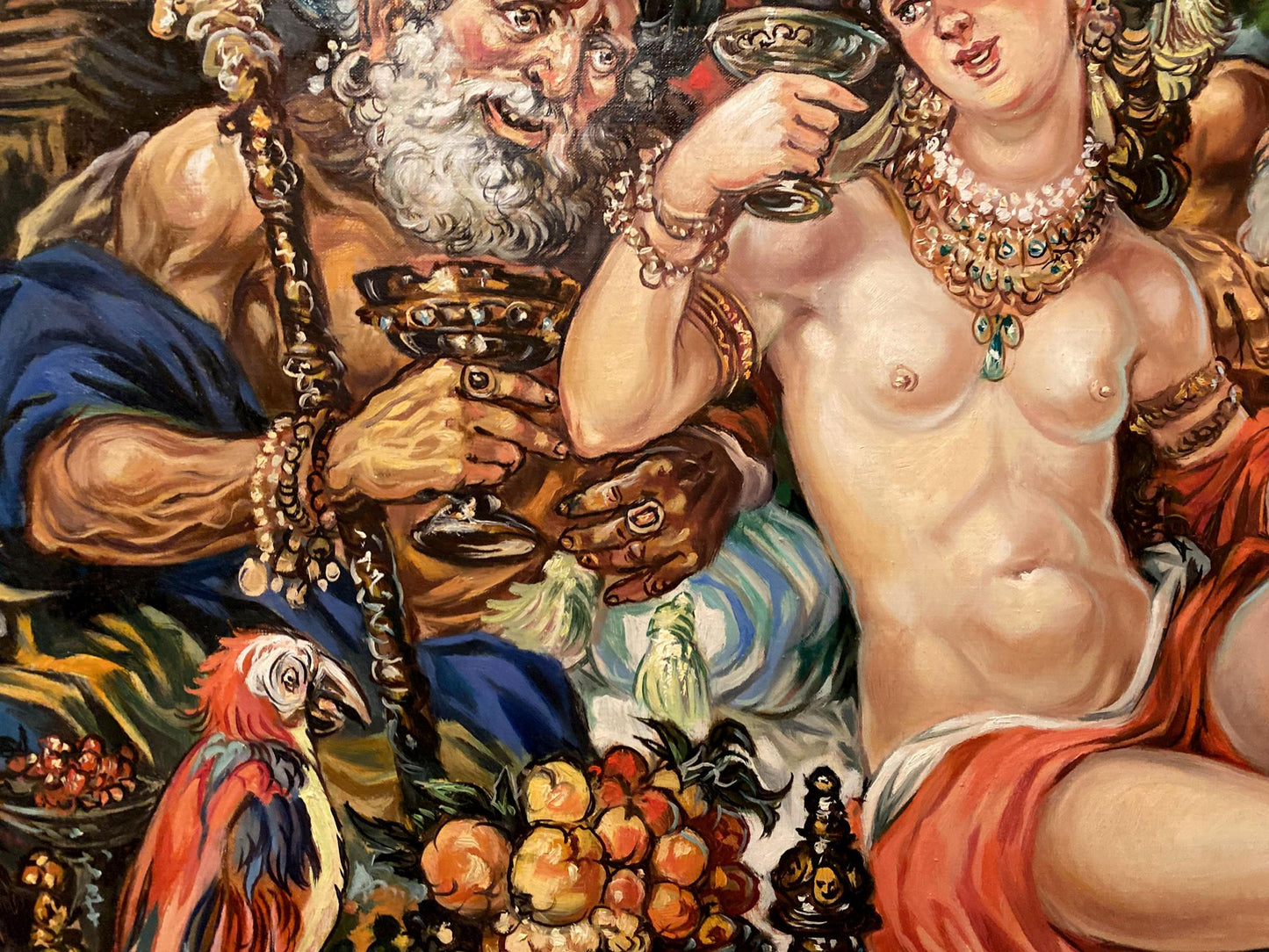 Oil painting Susanna and the Elders by Alexander Arkadievich Litvinov
