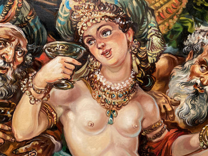 Oil painting of Susanna and the Elders by Alexander Arkadievich Litvinov