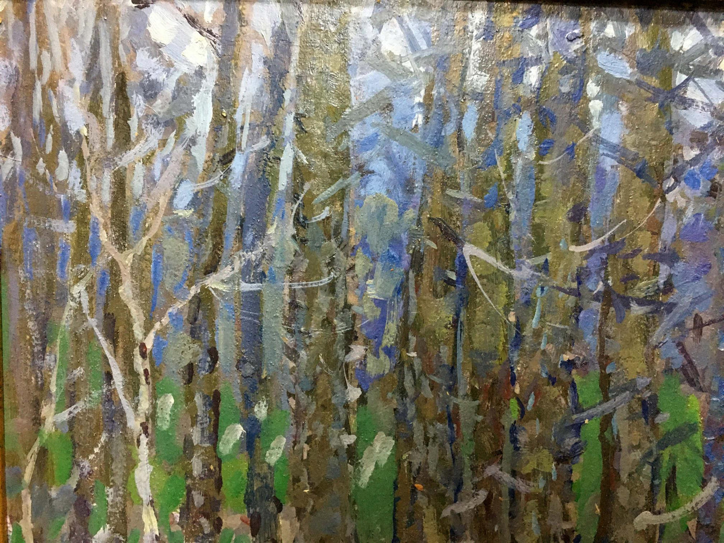 Abstract forest oil painting In the Woods by Kolomoitsev Petr Mikhailovich
