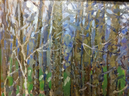 Abstract forest oil painting In the Woods by Kolomoitsev Petr Mikhailovich