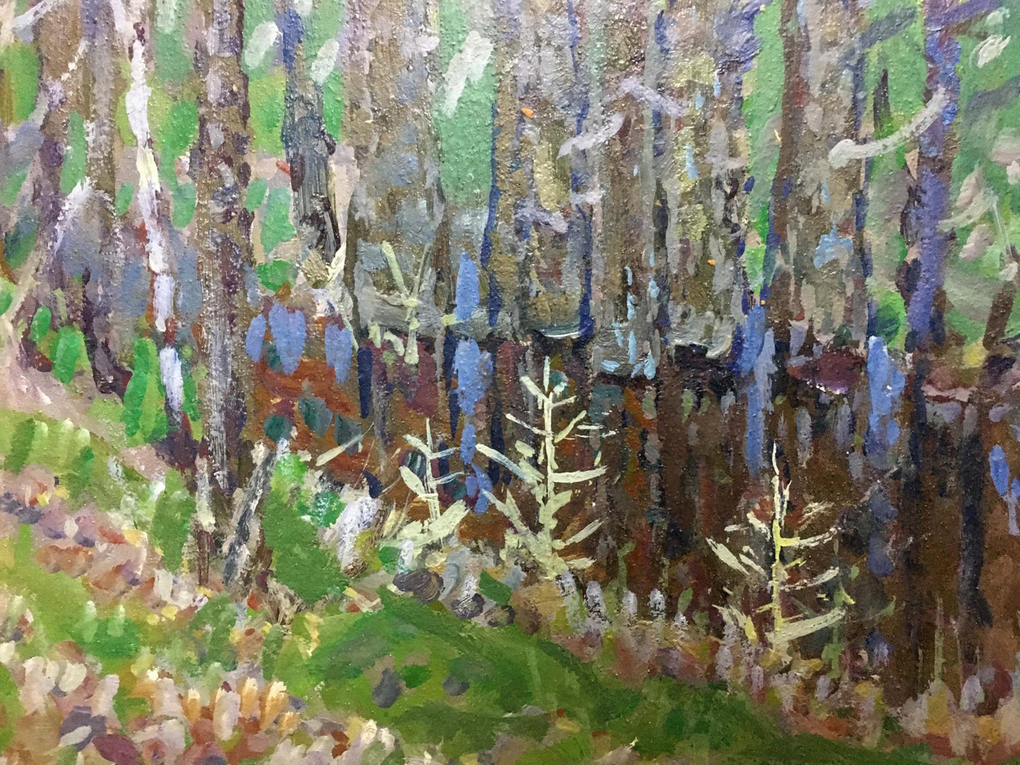 Impressionistic oil painting In the Woods by Kolomoitsev Petr Mikhailovich