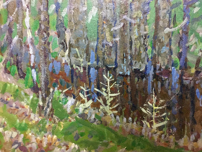 Impressionistic oil painting In the Woods by Kolomoitsev Petr Mikhailovich