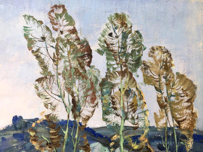 Oil painting Spring Deregus by Marina Mikhailovna with stylized green plants