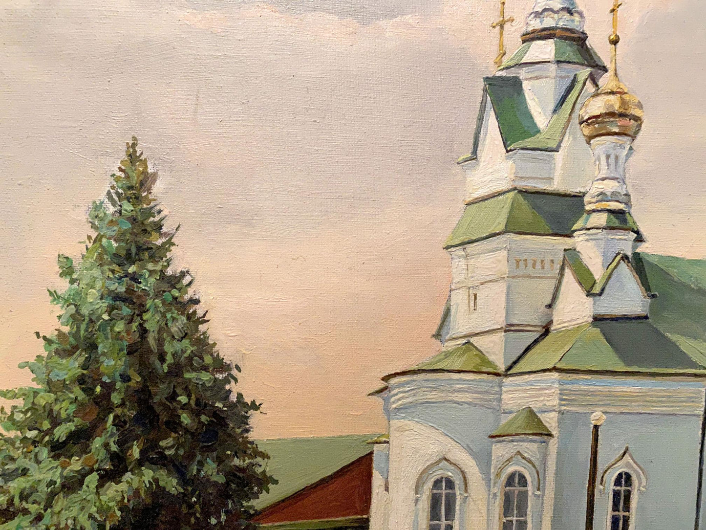 Oil painting of Fraternal church by Litvinov Arkady Petrovich