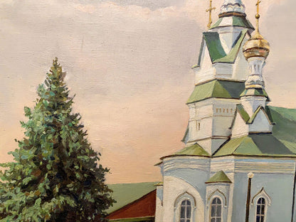 Oil painting of Fraternal church by Litvinov Arkady Petrovich
