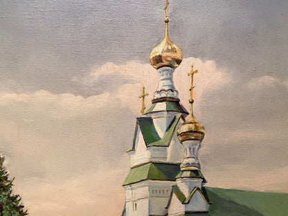 Oil painting of Fraternal church by Litvinov Arkady Petrovich