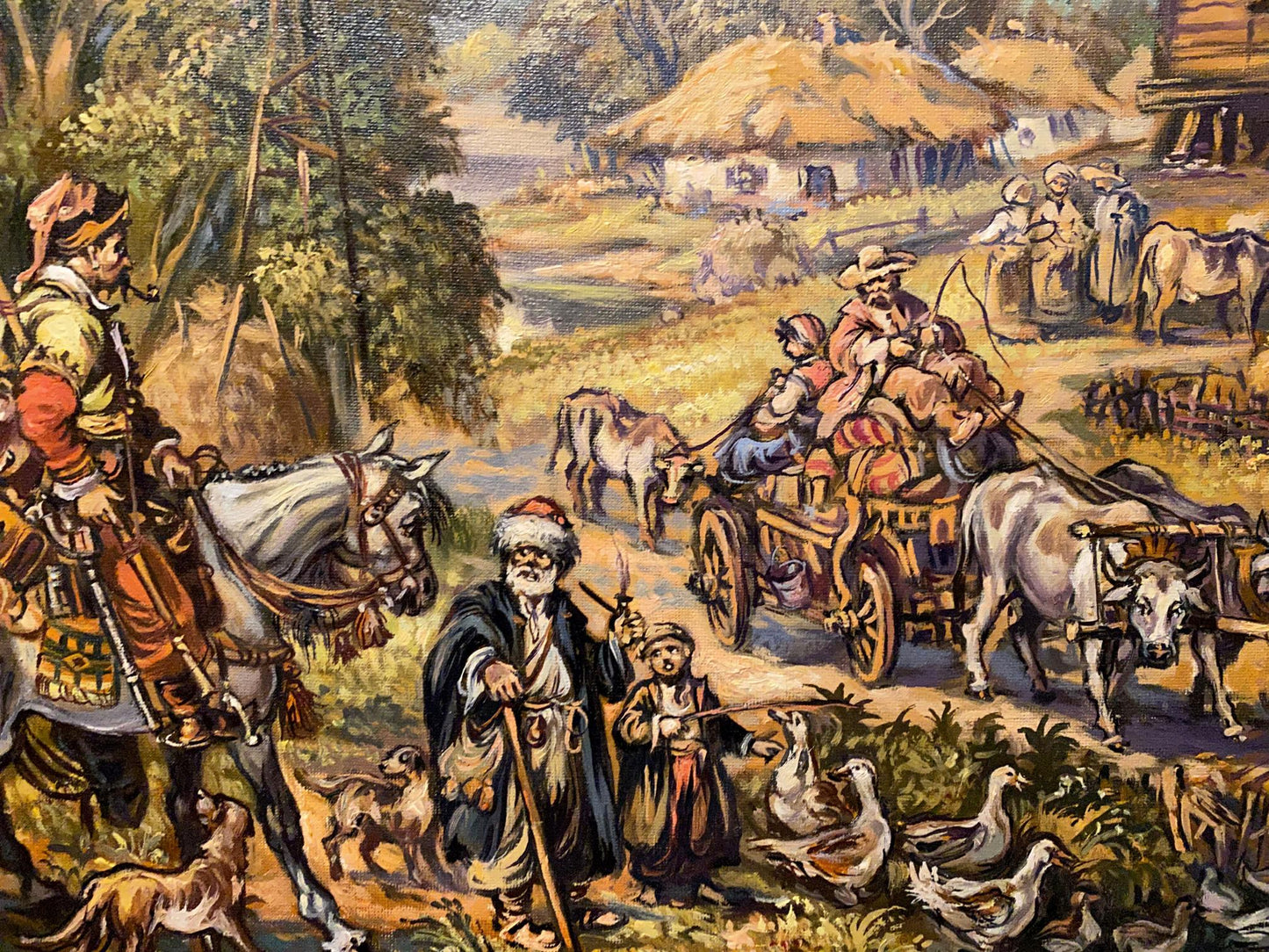 Rustic oil painting On the outskirts of the village by Litvinov
