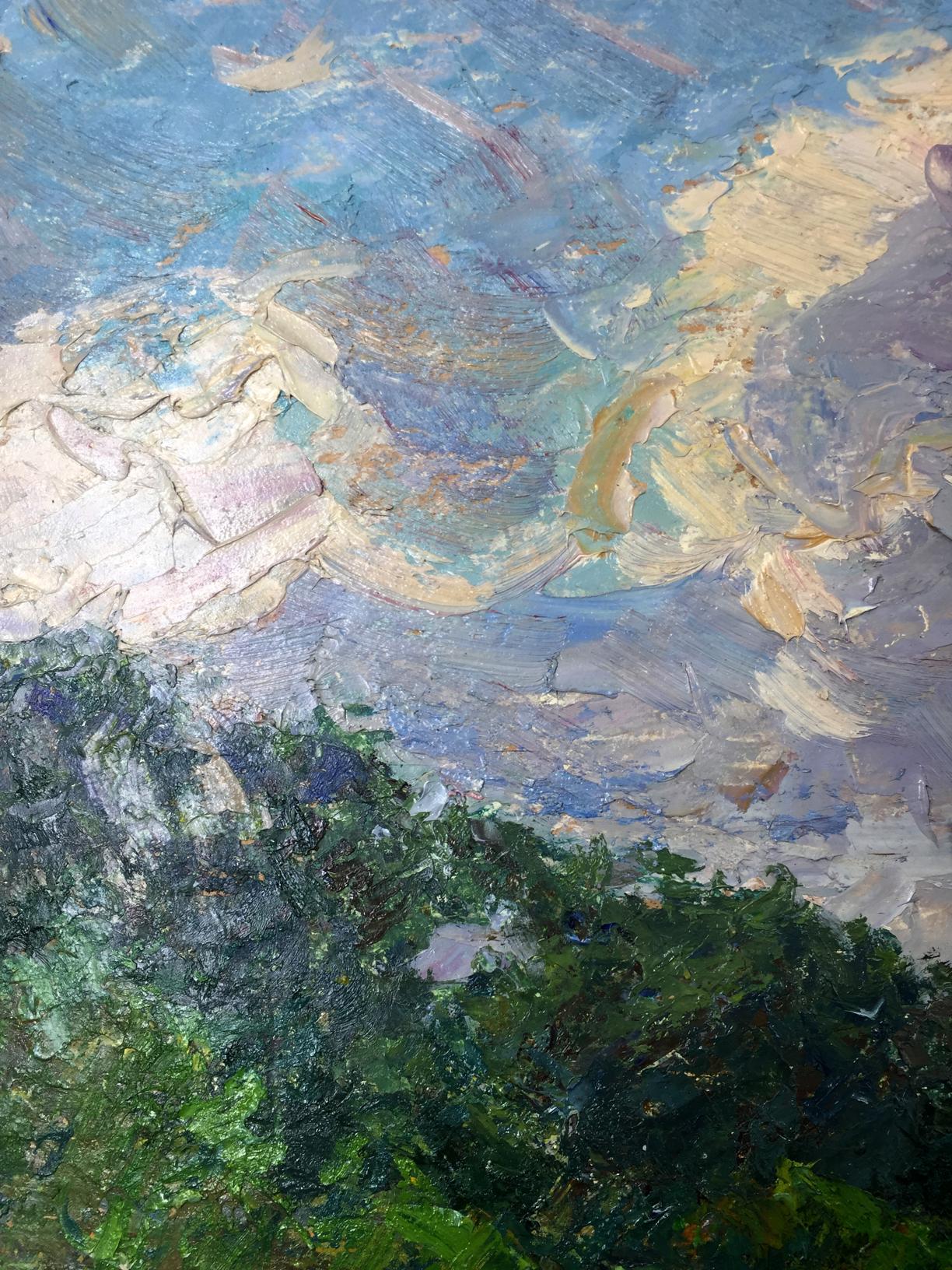 Oil painting After the Rain on the Field by Sevastyanov Viktor Grigoryevich