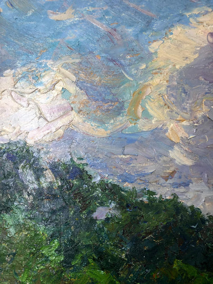 Oil painting After the Rain on the Field by Sevastyanov Viktor Grigoryevich