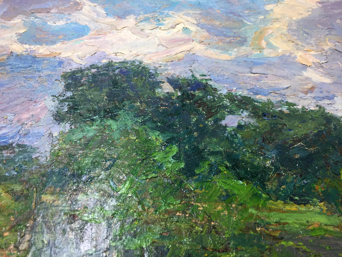 Impressionistic oil painting After the Rain on the Field by Sevastyanov Viktor Grigoryevich