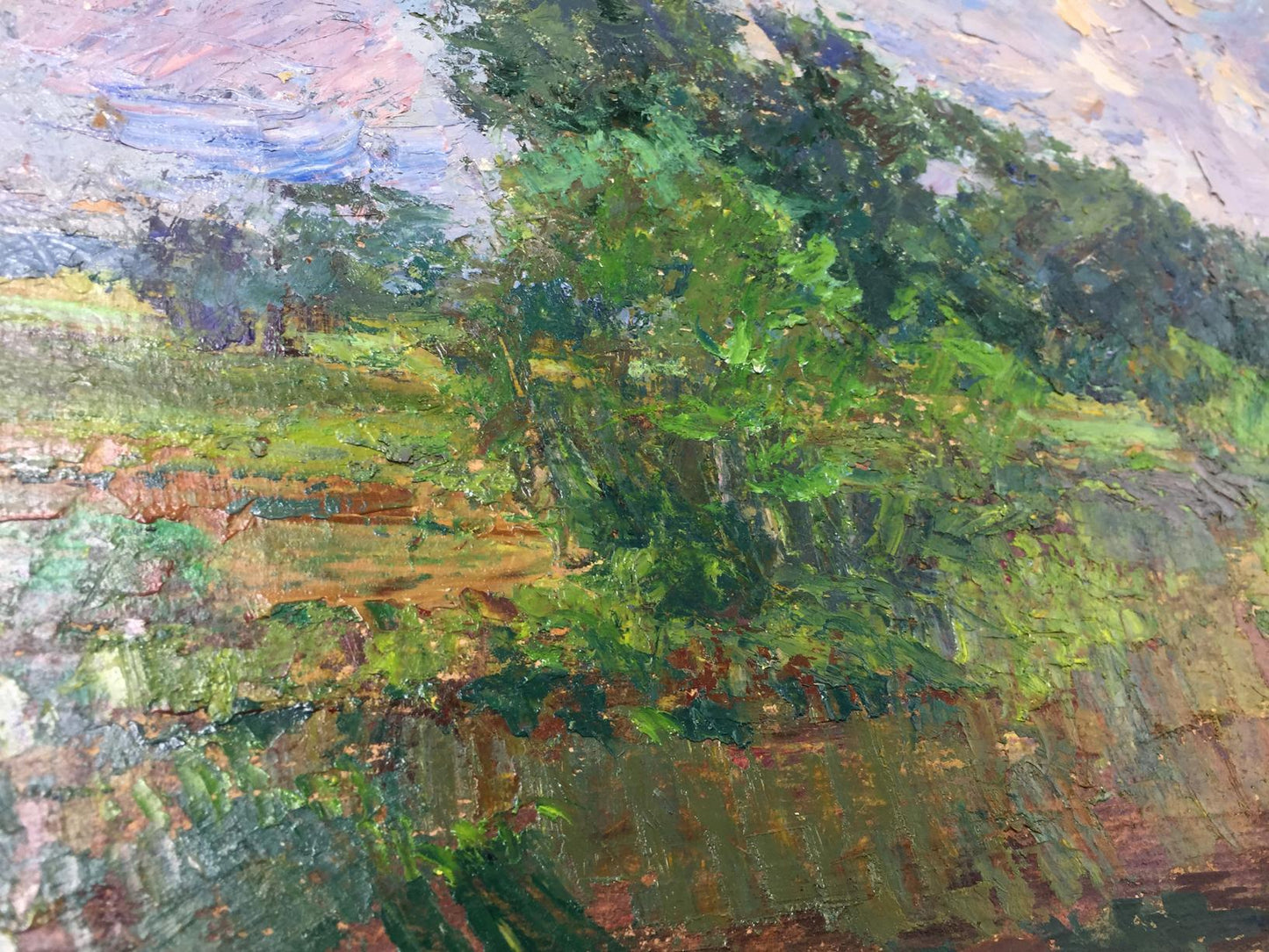 Oil painting After the Rain on the Field by Sevastyanov Viktor Grigoryevich