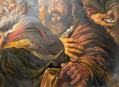 Oil painting Participle by Alexander Arkadievich Litvinov: bearded man in ornate robes