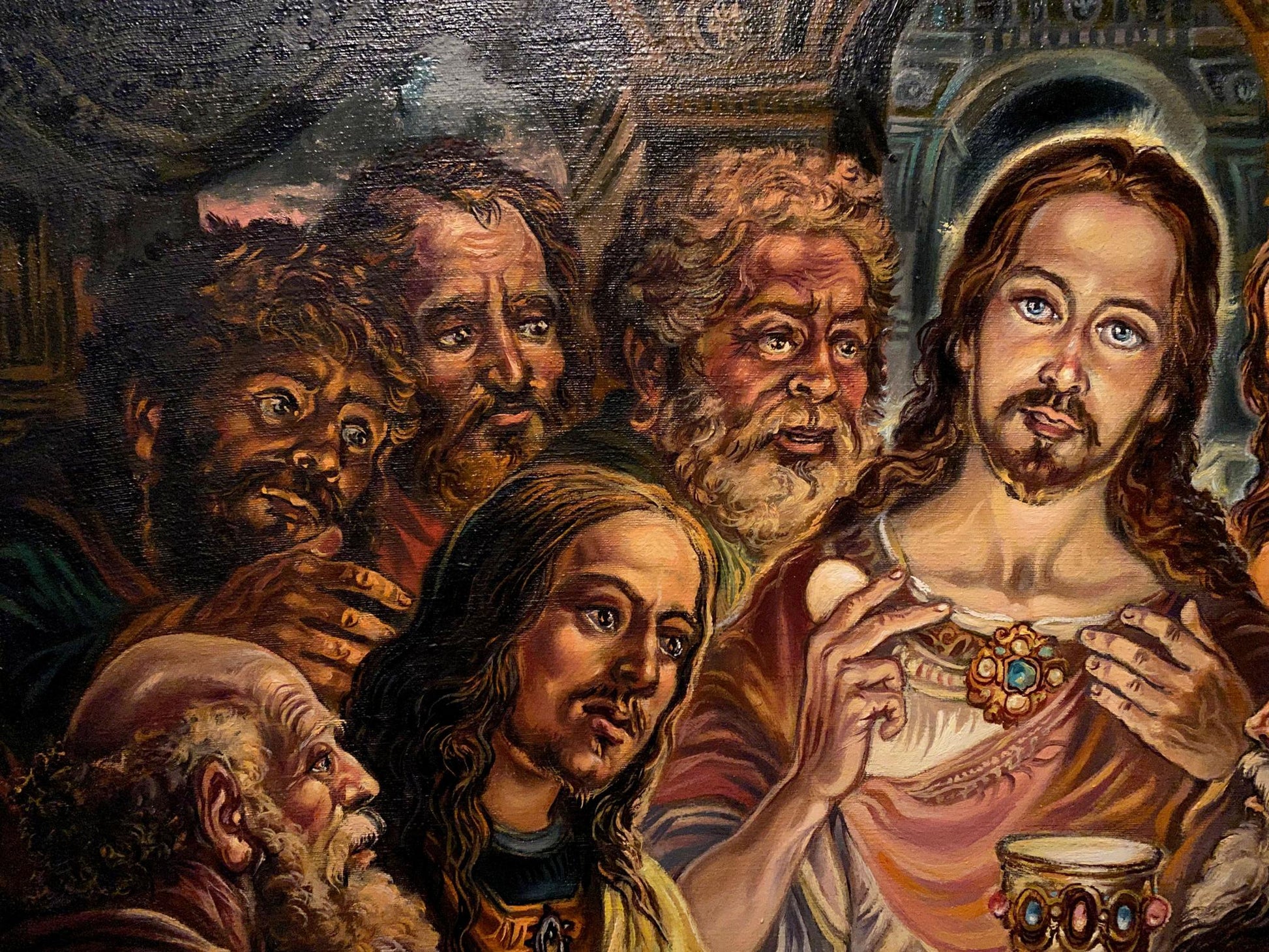 Oil painting of Jesus Christ by Alexander Arkadievich Litvinov