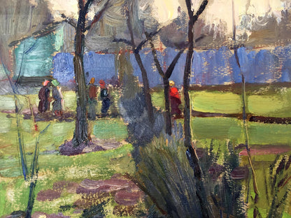 Vibrant impressionist oil painting In the Park by Evgeny Tkachenko