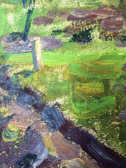 Vibrant impressionist oil painting In the Park by Evgeny Tkachenko