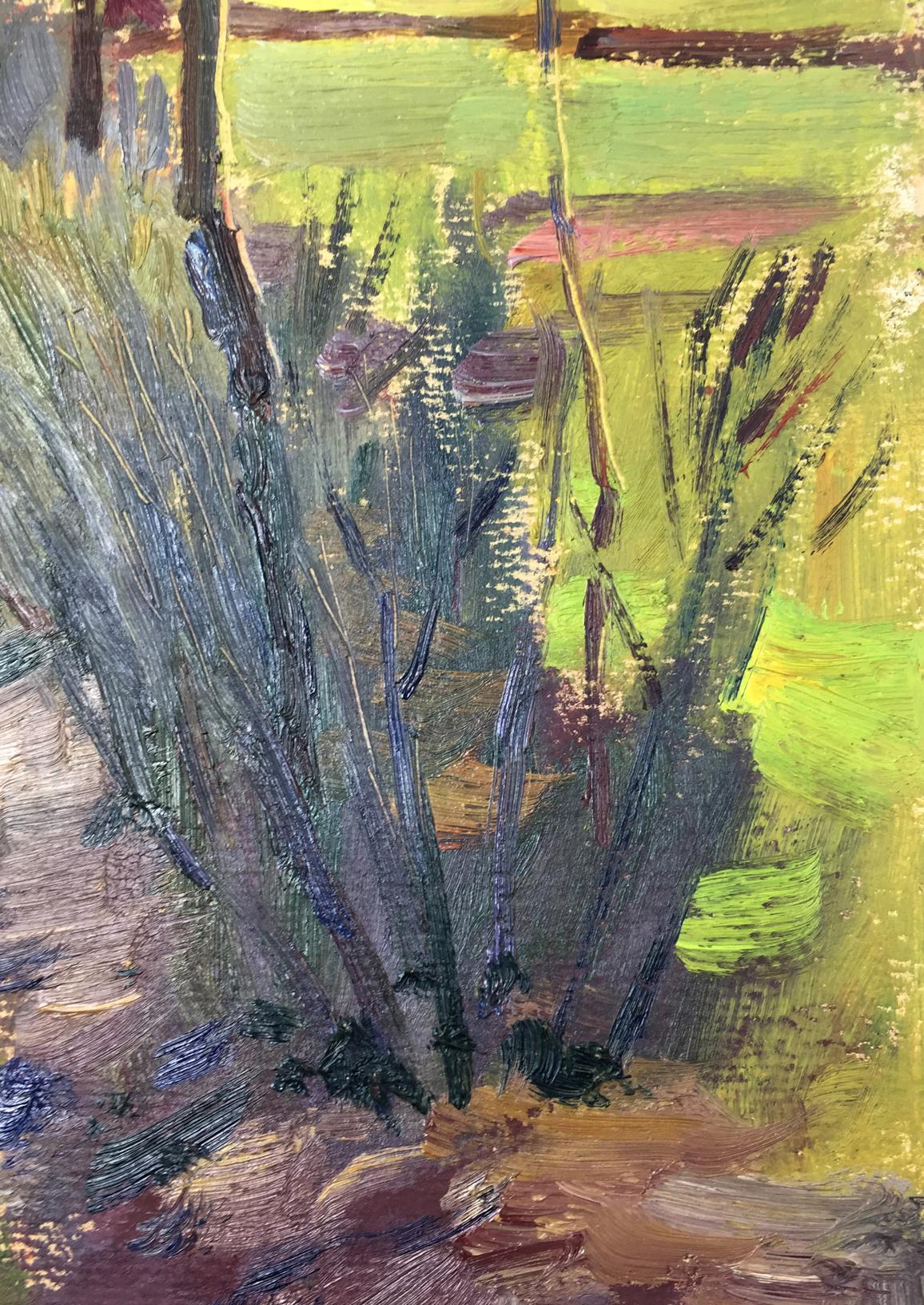 Vibrant impressionist oil painting In the park by Evgeny Tkachenko