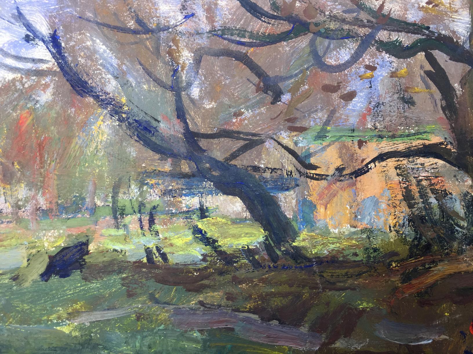 Oil painting of autumn tree by Petrashevsky Stanislav Vasilievich
