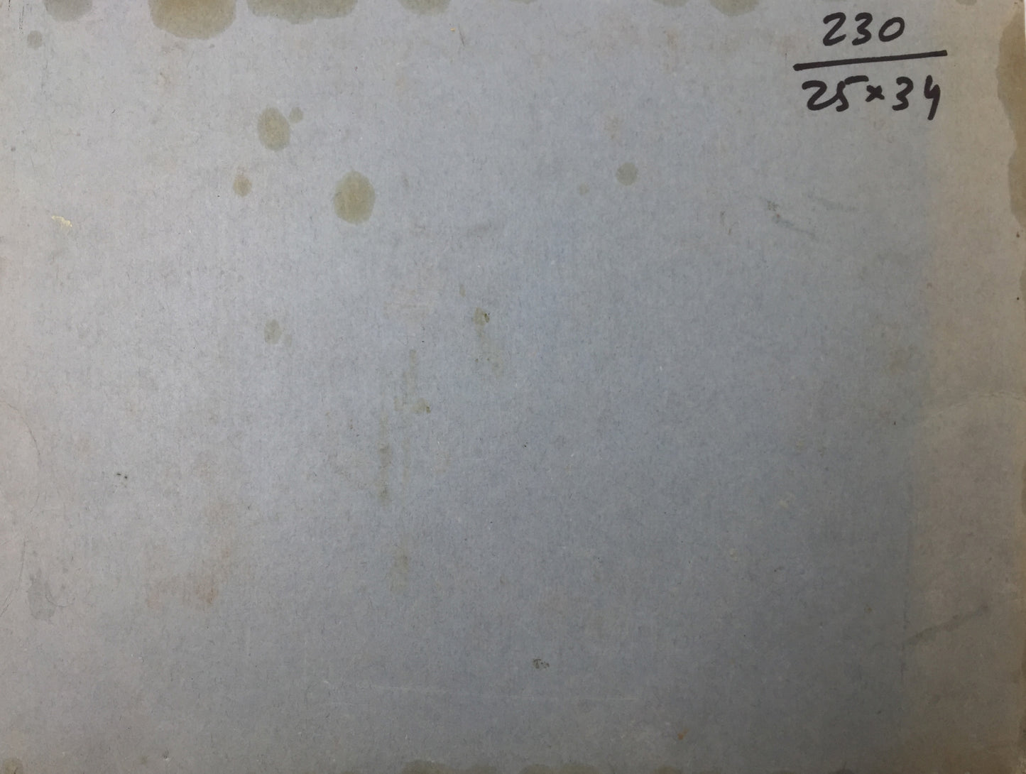 Back of Evgeny Nikolaevich Tkachenko City Park oil painting with handwritten measurements