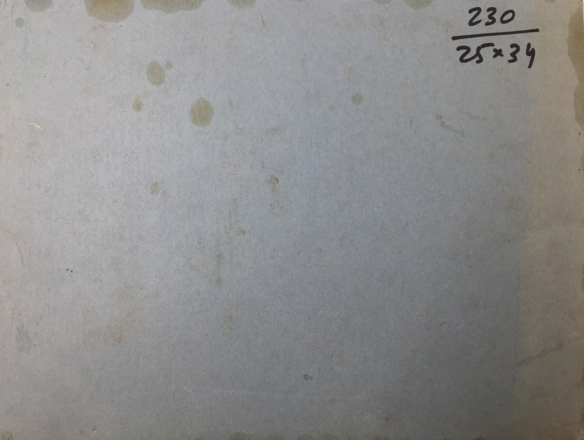 Back of Evgeny Nikolaevich Tkachenko City Park oil painting with handwritten measurements