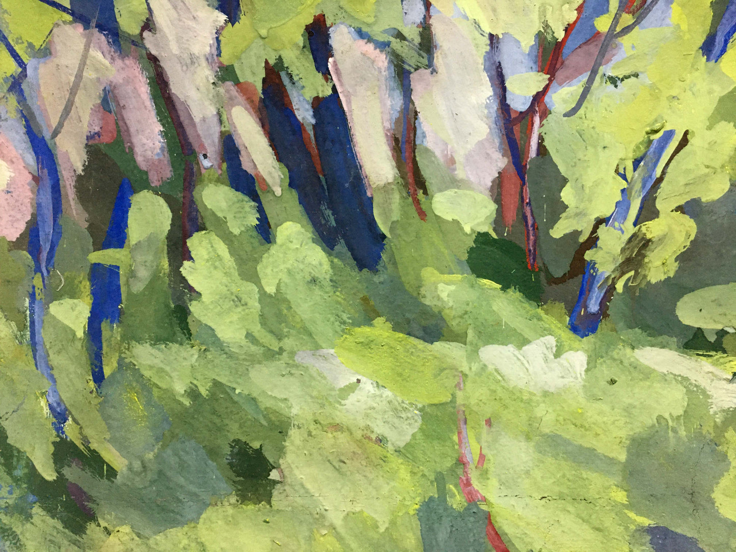 Vibrant impressionist oil painting Spring garden by Karelin Vyacheslav