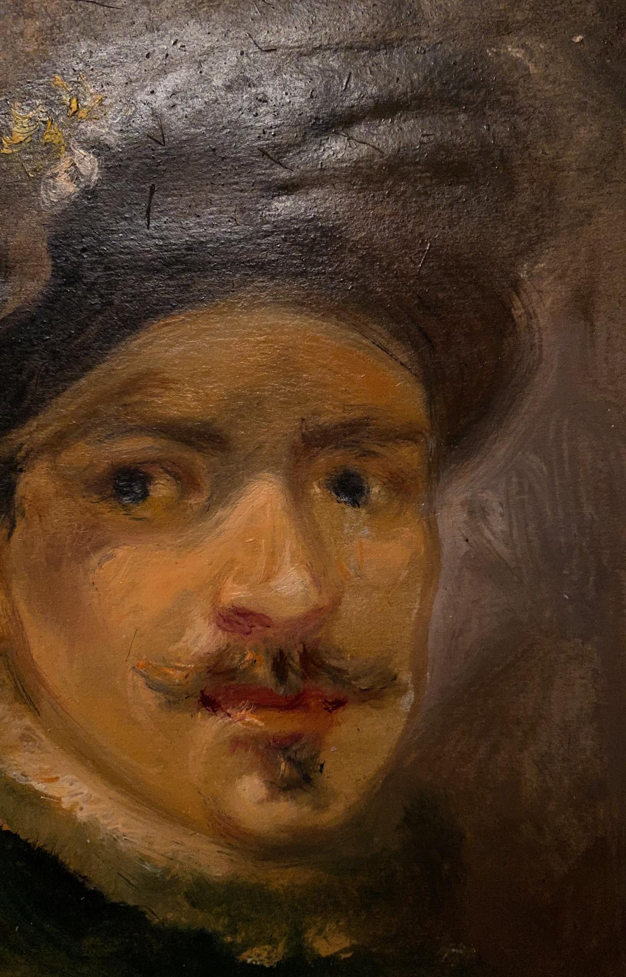 Oil painting portrait of sovereign Alexander Litvinov with mustache