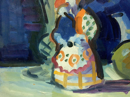 Colorful abstract ceramic vase by Beregovoi Alexander Ivanovich