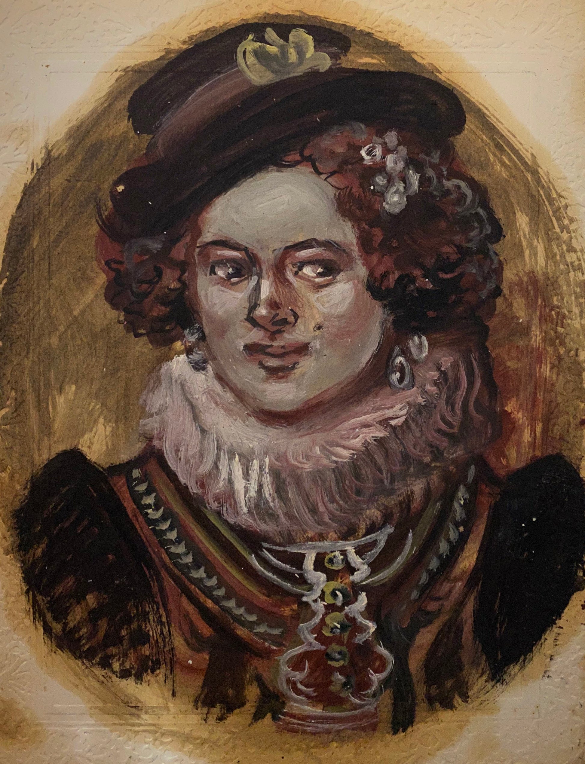 Oil painting of Madeleine by Alexander Arkadievich Litvinov