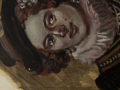 Oil painting of Madeleine by Alexander Arkadievich Litvinov, close-up portrait