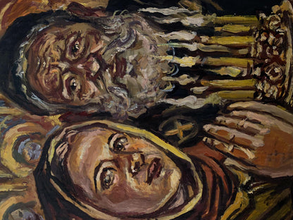Expressionistic oil painting Oil painting In the Temple by Alexander Arkadievich Litvinov