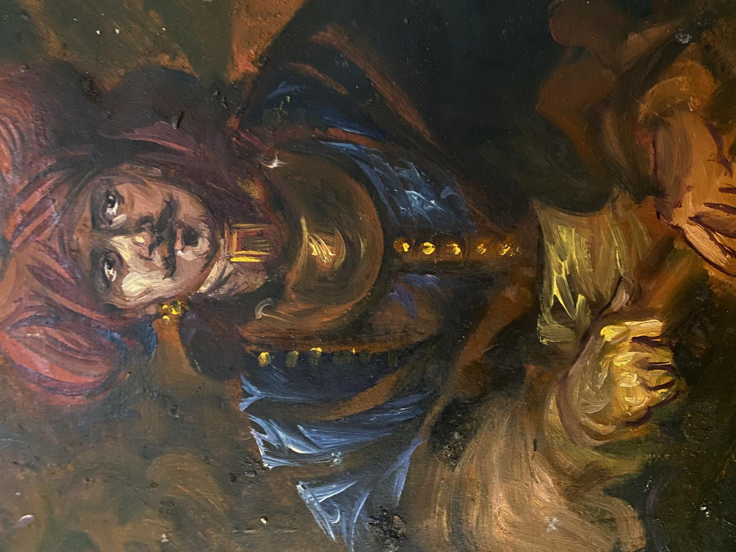 Oil painting portrait XII by Alexander Arkadievich Litvinov, intense eyes