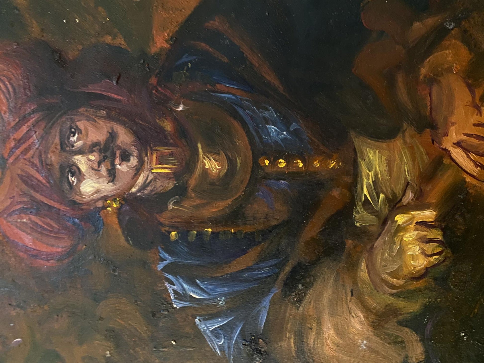 Oil painting portrait XII by Alexander Arkadievich Litvinov, intense eyes