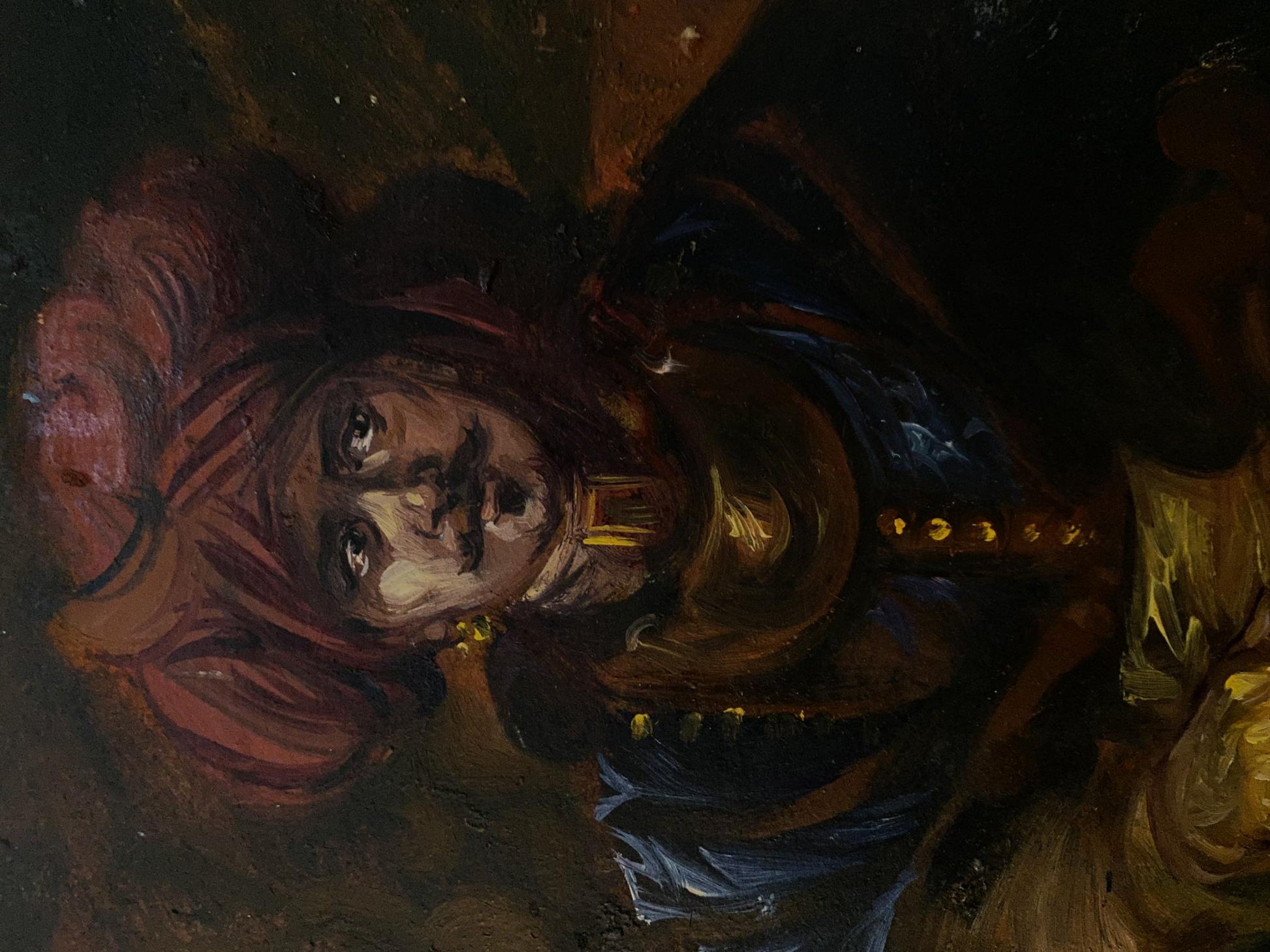 Oil painting portrait XII by Alexander Arkadievich Litvinov, ornate turbaned man
