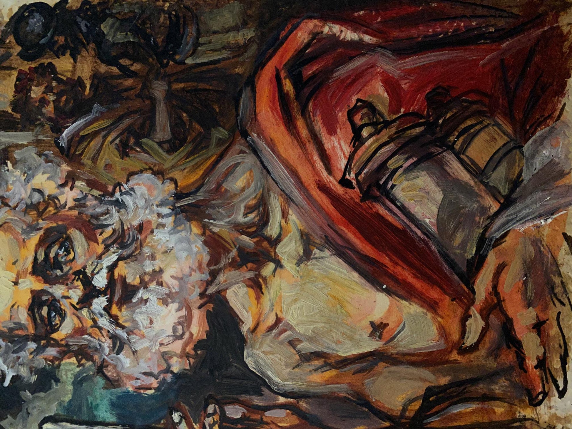 Vibrant abstract oil painting Diogenes by Alexander Arkadievich Litvinov