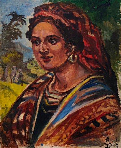 Oil painting of Gypsy by Alexander Arkadievich Litvinov