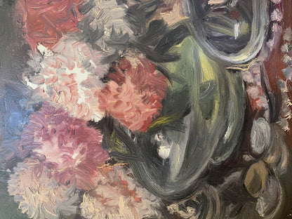 Vibrant impressionistic oil painting of floral still life by Alexander Arkadievich Litvinov