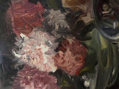 Vibrant oil painting of floral still life by Alexander Arkadievich Litvinov