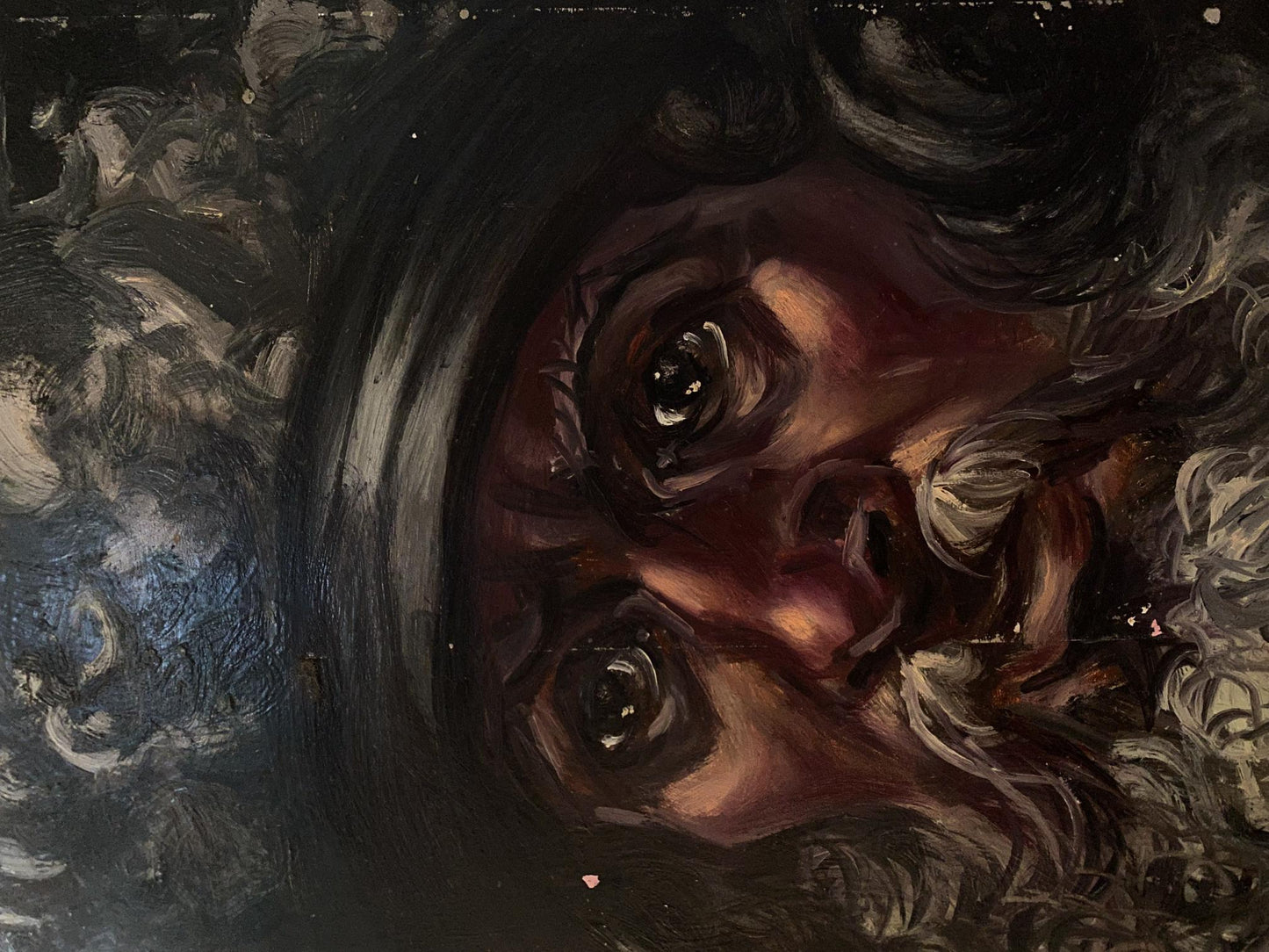 Haunting portrait from Warrior Heads III oil painting by Alexander Arkadievich Litvinov