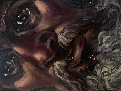 Close-up oil painting of Warrior Heads III by Alexander Arkadievich Litvinov