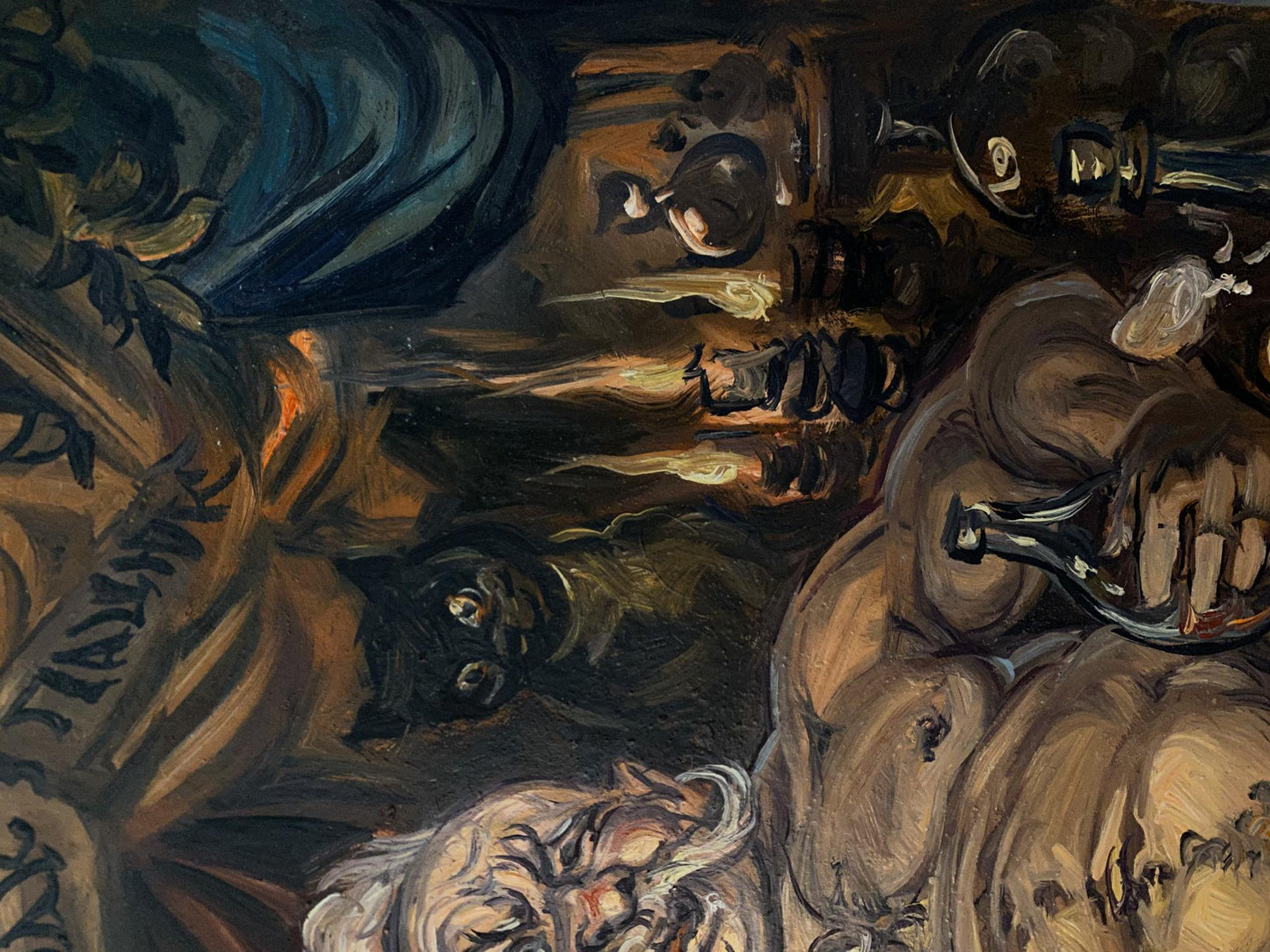 Oil painting of muscular Kozak by Patsyuk, Alexander Arkadievich Litvinov