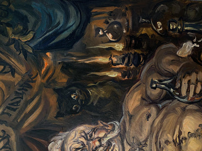 Oil painting of muscular Kozak by Patsyuk, Alexander Arkadievich Litvinov