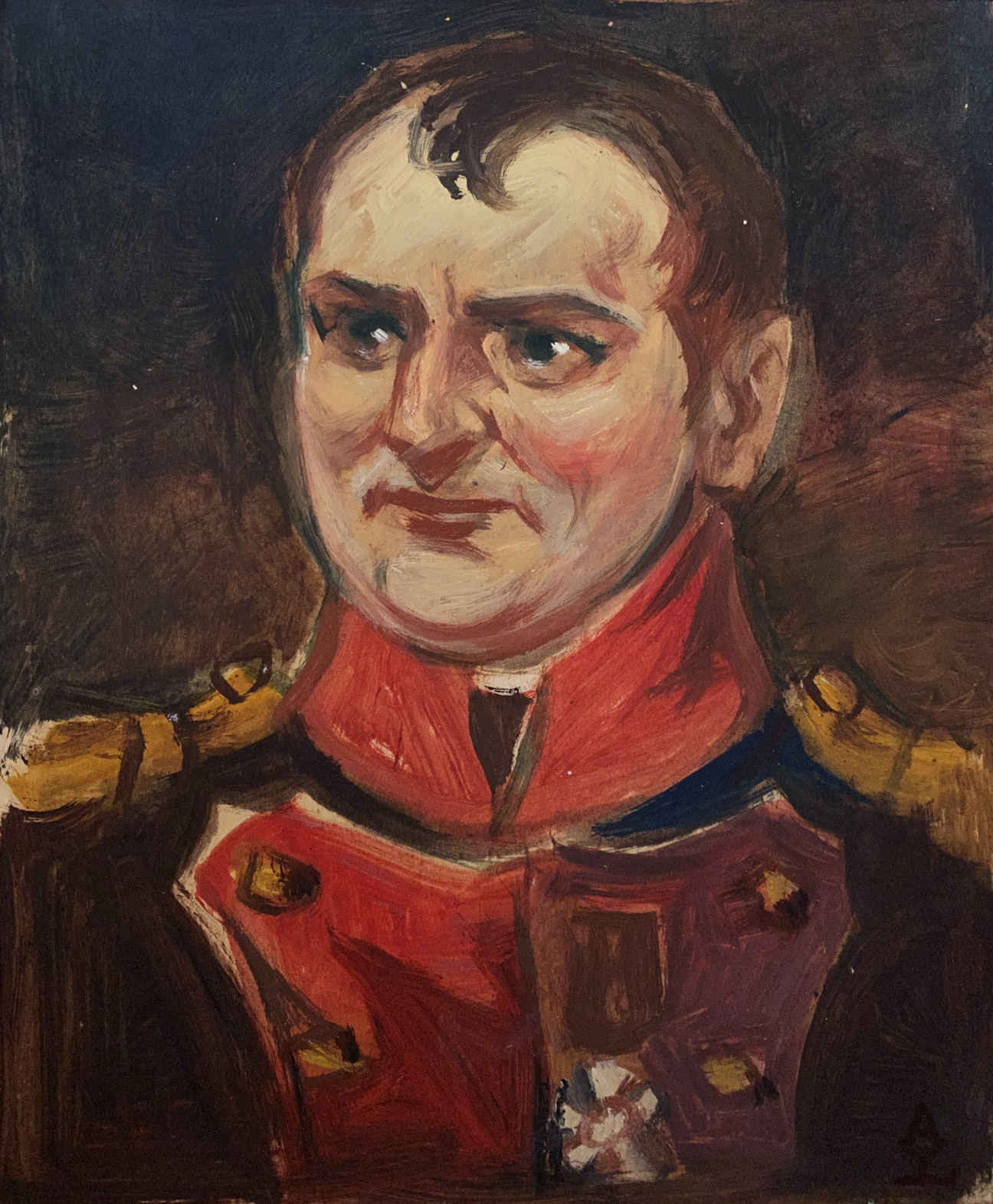 Oil painting of Bonaparte by Alexander Arkadievich Litvinov