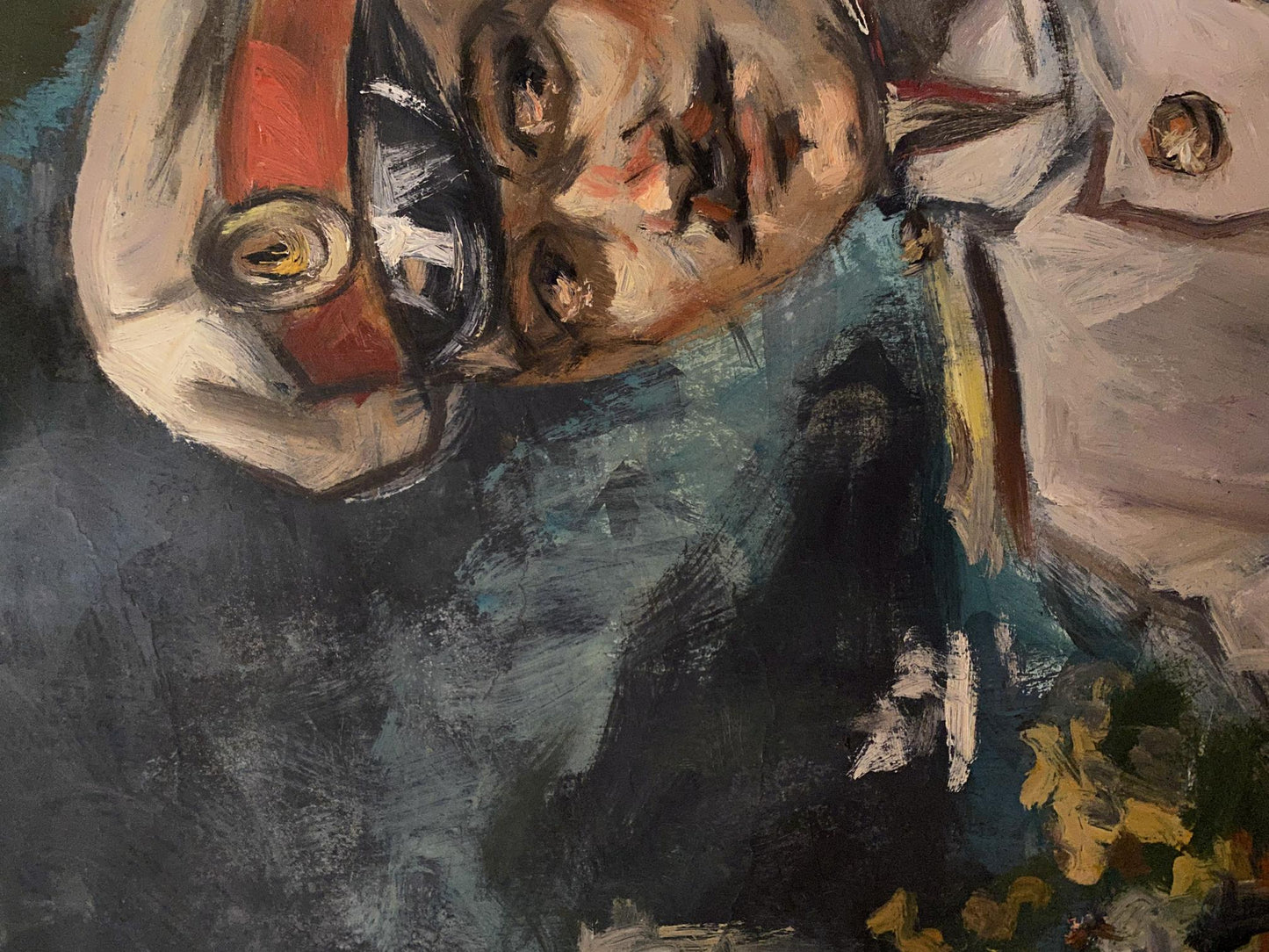 Abstract expressionist portrait of Hero of Port Arthur Litvinov