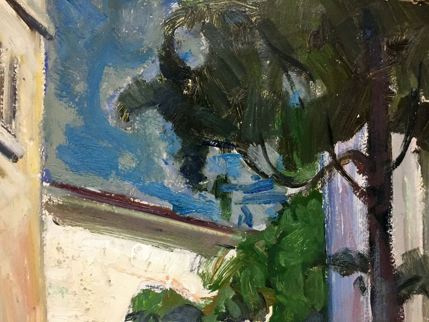 Vibrant impressionist oil painting by Street Mynka Alexander Fedorovich