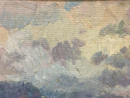 Oil painting Landscape by Zaretsky Victor Ivanovich, cloudy sky